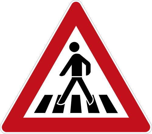 Fußgängerüberweg – Aufstellung rechts