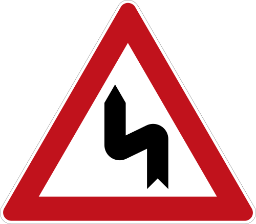 Doppelkurve – zunächst links
