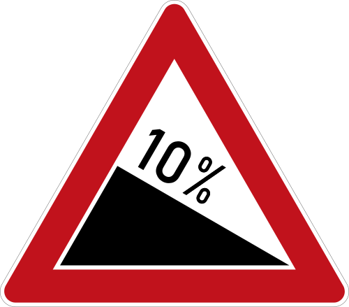 Gefälle 10 %