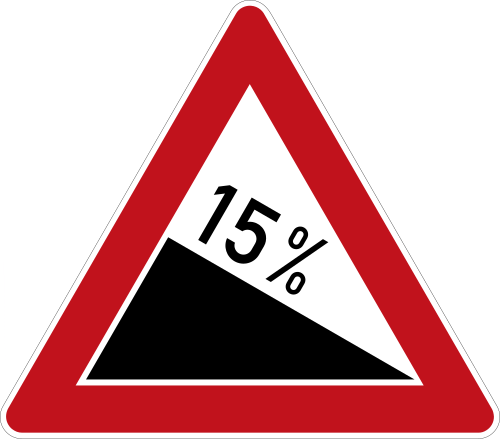 Gefälle 15 %