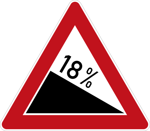 Gefälle 18 %