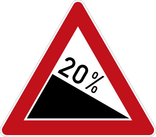 Gefälle 20 %