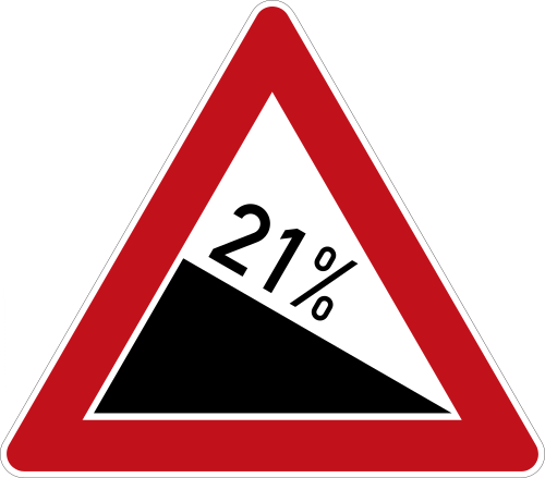 Gefälle 21 %