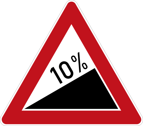 Steigung 10 %