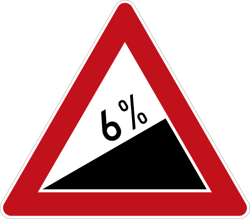 Steigung 6 %
