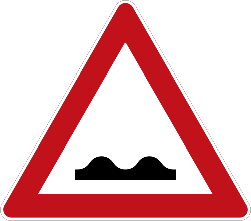 Unebene Fahrbahn