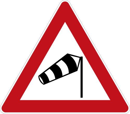 Seitenwind von rechts