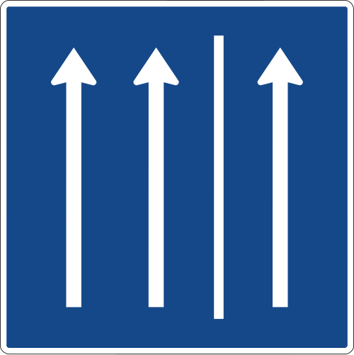Seitenstreifen befahren – 2 Fahrstreifen und Seitenstreifen