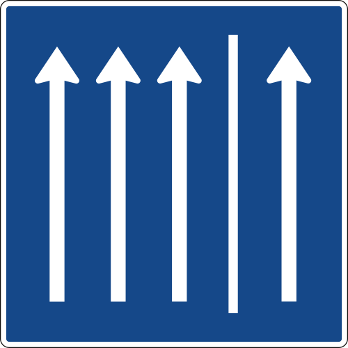 Seitenstreifen befahrbar – 3 Fahrstreifen und Seitenstreifen