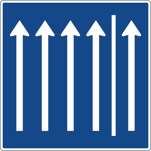 Seitenstreifen befahrbar – 4 Fahrstreifen und Seitenstreifen