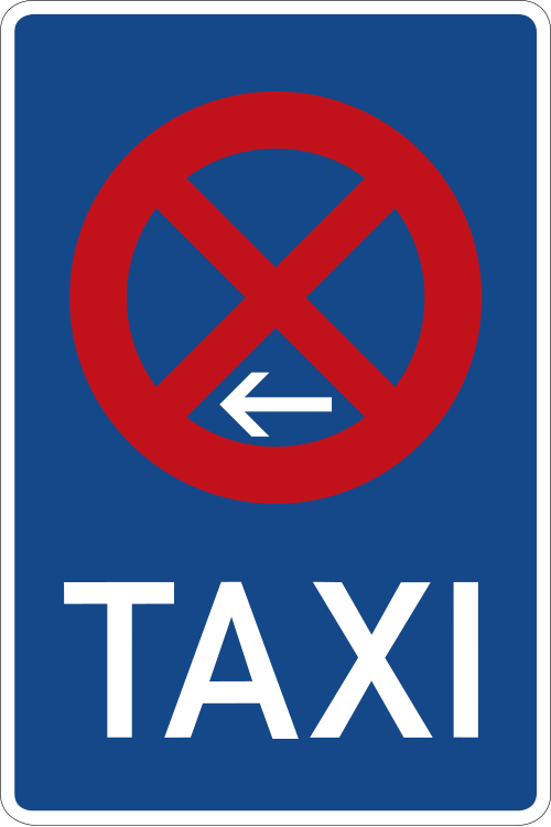 Taxistand – Ende – Aufstellung links