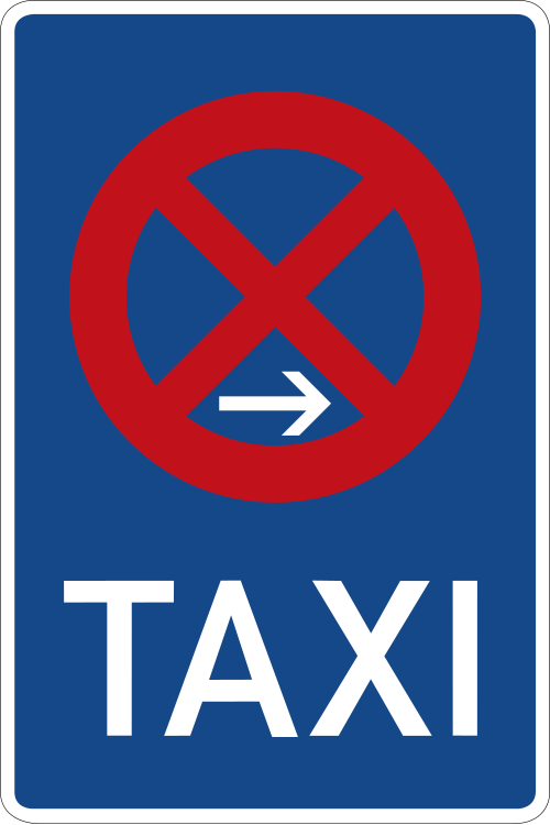 Taxistand – Ende – Aufstellung rechts