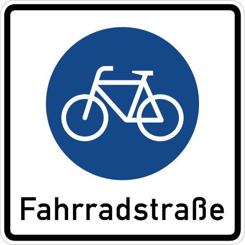 Beginn einer Fahrradstraße