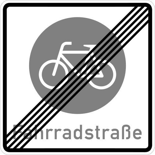 Ende einer Fahrradstraße
