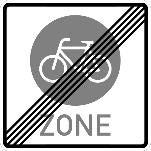Ende einer Fahrradzone