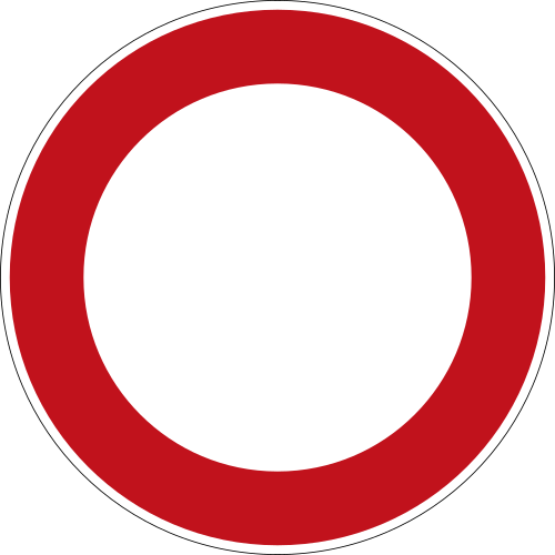 Verbot für Fahrzeuge aller Art