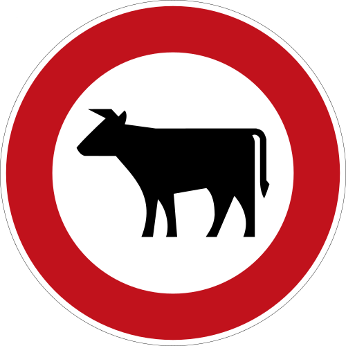 Verbot für Viehtrieb