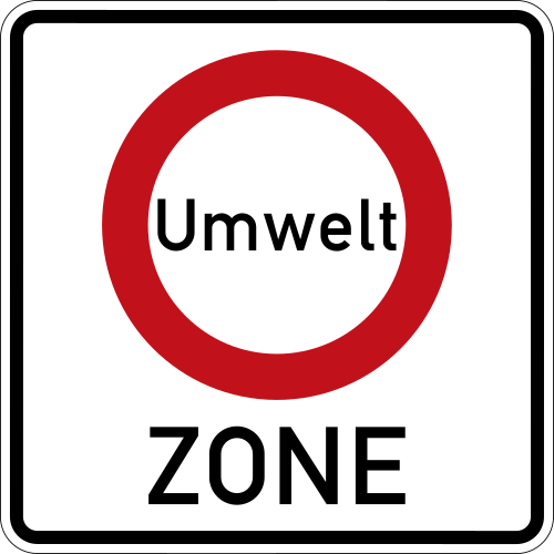 Beginn eines Verkehrs­verbots zur Vermin­derung schädlicher Luftverunreinigungen in einer Zone