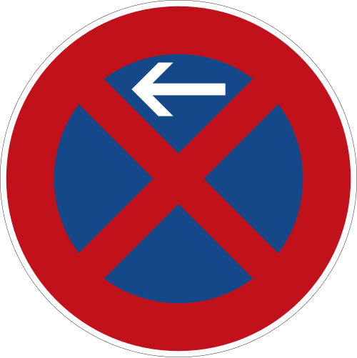 Absolutes Haltverbot (Anfang), Aufstellung rechts