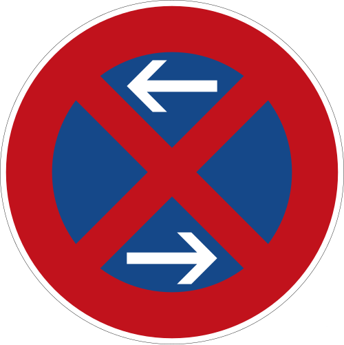 Absolutes Haltverbot (Mitte), Aufstellung rechts