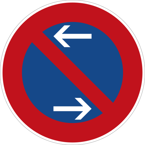 Eingeschränktes Haltverbot (Mitte), Aufstellung rechts