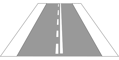 Einseitige Fahrstreifen­be­grenz­ung