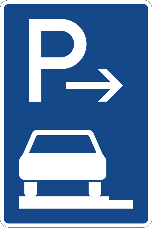 Parken auf Gehwegen – ganz in Fahrtrichtung links, Anfang