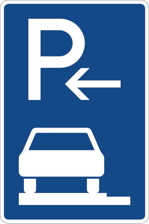 Parken auf Gehwegen – ganz in Fahrtrichtung links, Ende