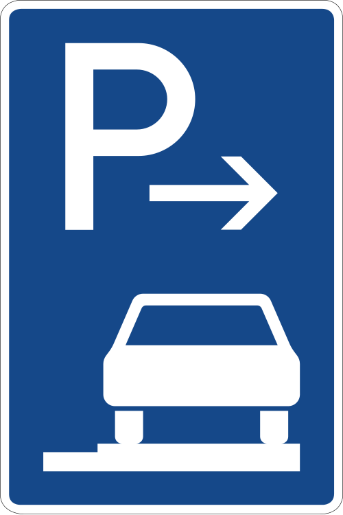 Parken auf Gehwegen – ganz in Fahrtrichtung rechts, Ende