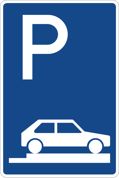 Parken auf Gehwegen – ganz quer zur Fahrtrichtung rechts