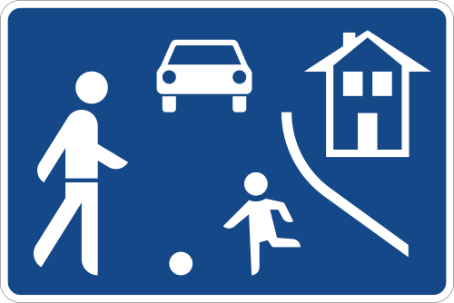 Beginn eines verkehrsberuhigten Bereichs