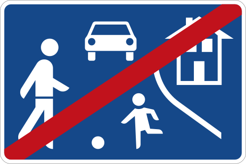 Ende eines verkehrsberuhigten Bereichs