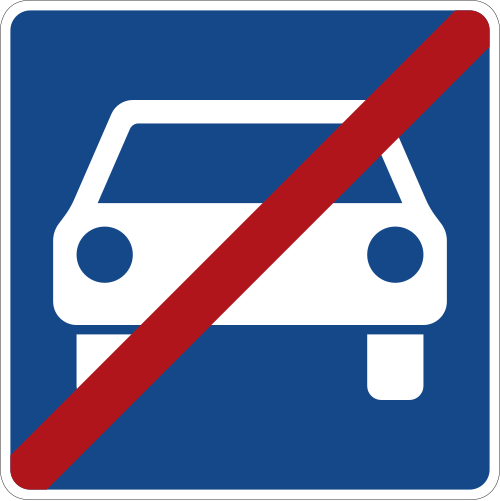 Ende der Kraftfahrstraße