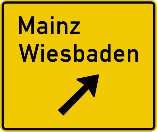 Ausfahrttafel auf anderen Straßen außerhalb der Autobahn;