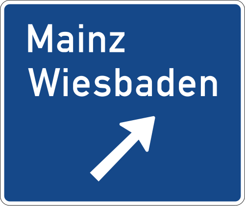 Ausfahrttafel auf der Autobahn