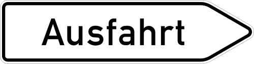 Ausfahrt von anderen Straßen außerhalb der Autobahn