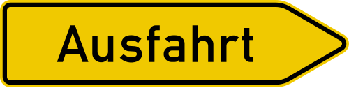 Ausfahrt von anderen Straßen außerhalb der Autobahn