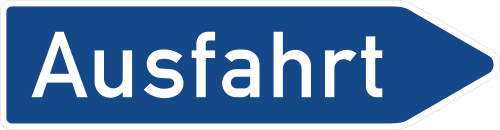 Ausfahrt von der Autobahn