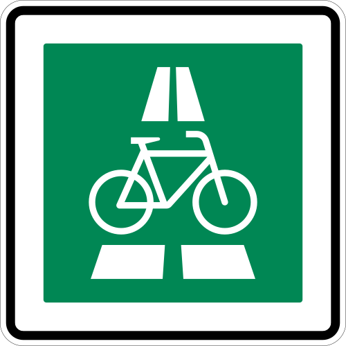 Radschnellweg – Aufstellung links