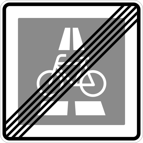 Ende des Radschnellwegs – Aufstellung rechts