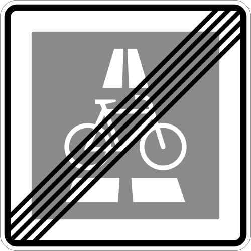 Ende des Radschnellwegs – Aufstellung links