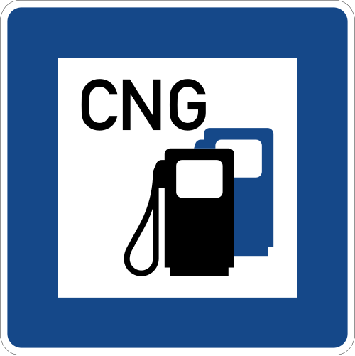 Tankstelle mit Erdgas