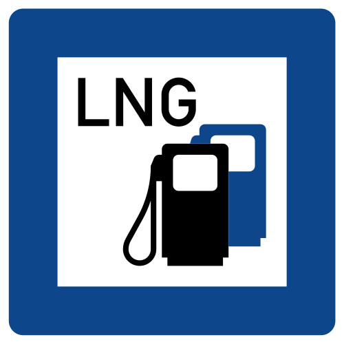 Tankstelle mit Flüssigerdgas