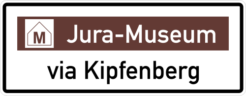 Touristischer Hinweis mit Bezugsziel – Variante „via“