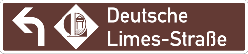 Touristische Route, Vorwegweiser linksweisend