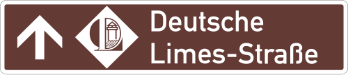 Touristische Route, Vor-/Wegweiser geradeaus