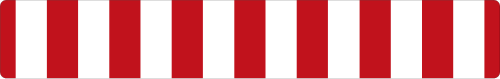 Absperrschranke; 250 × 1600 mm; Streifenbreite 10 cm
