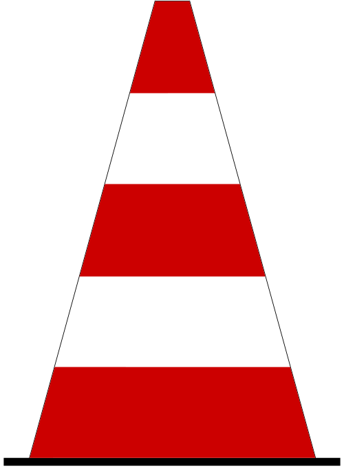 (30 cm) Zeichen 610-41 (50 cm) Zeichen 610-42 (75 cm) Zeichen 610-43 (100 cm) Leitkegel